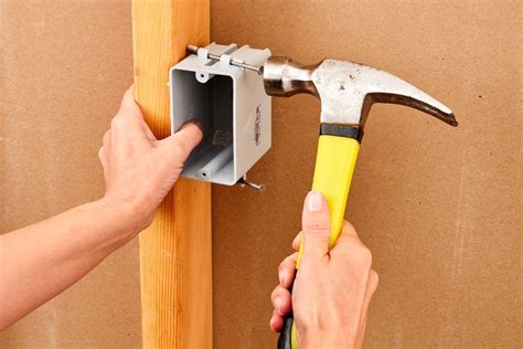 attaching plastic electrical box to stud|electrical box for existing drywall.